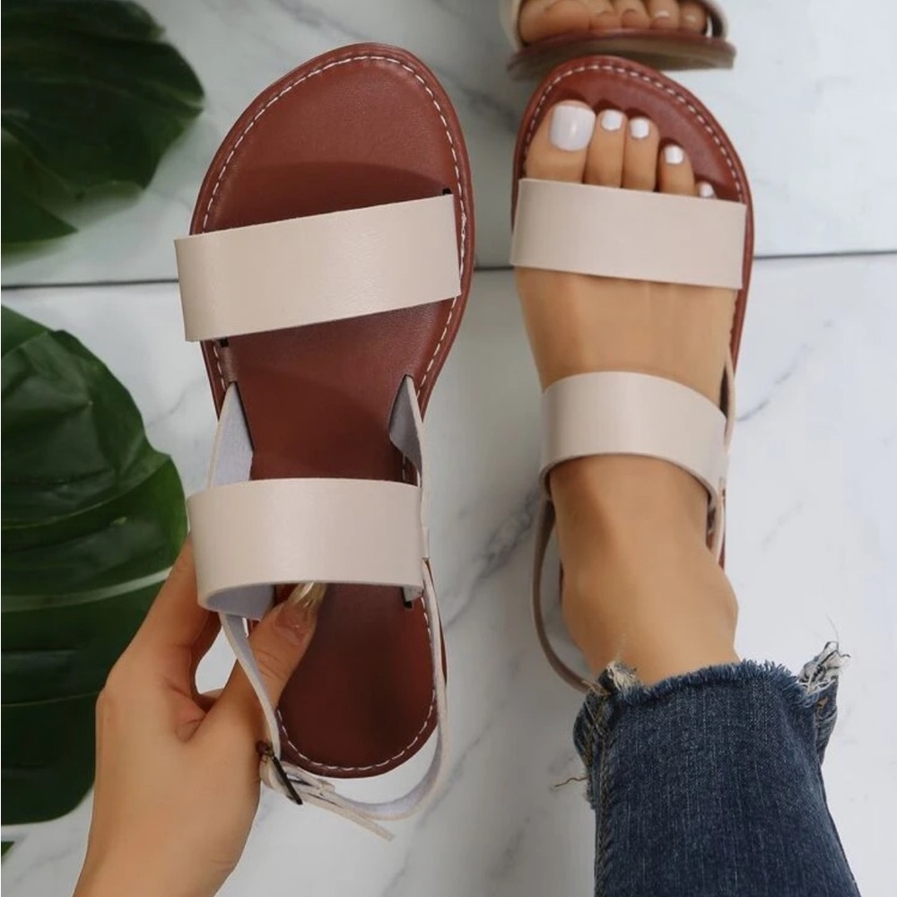 Minimalist Double Strap Slingback Sandals